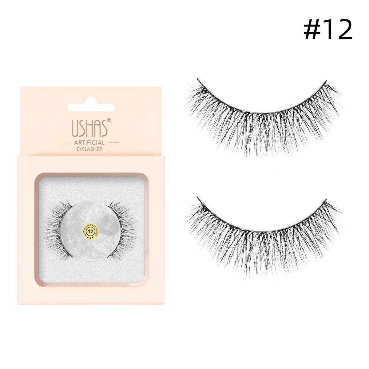 USHAS venta al por mayor pestañas falsas pestañas gruesas delgadas ojos largos pestañas CT210