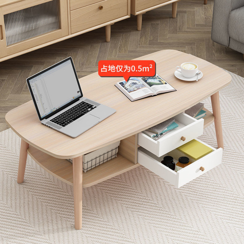 Mesa de té de madera sólida nórdica simple, mini mesa de té de sala de estar, mesa de té moderna simple, mesa de té económica pequeña