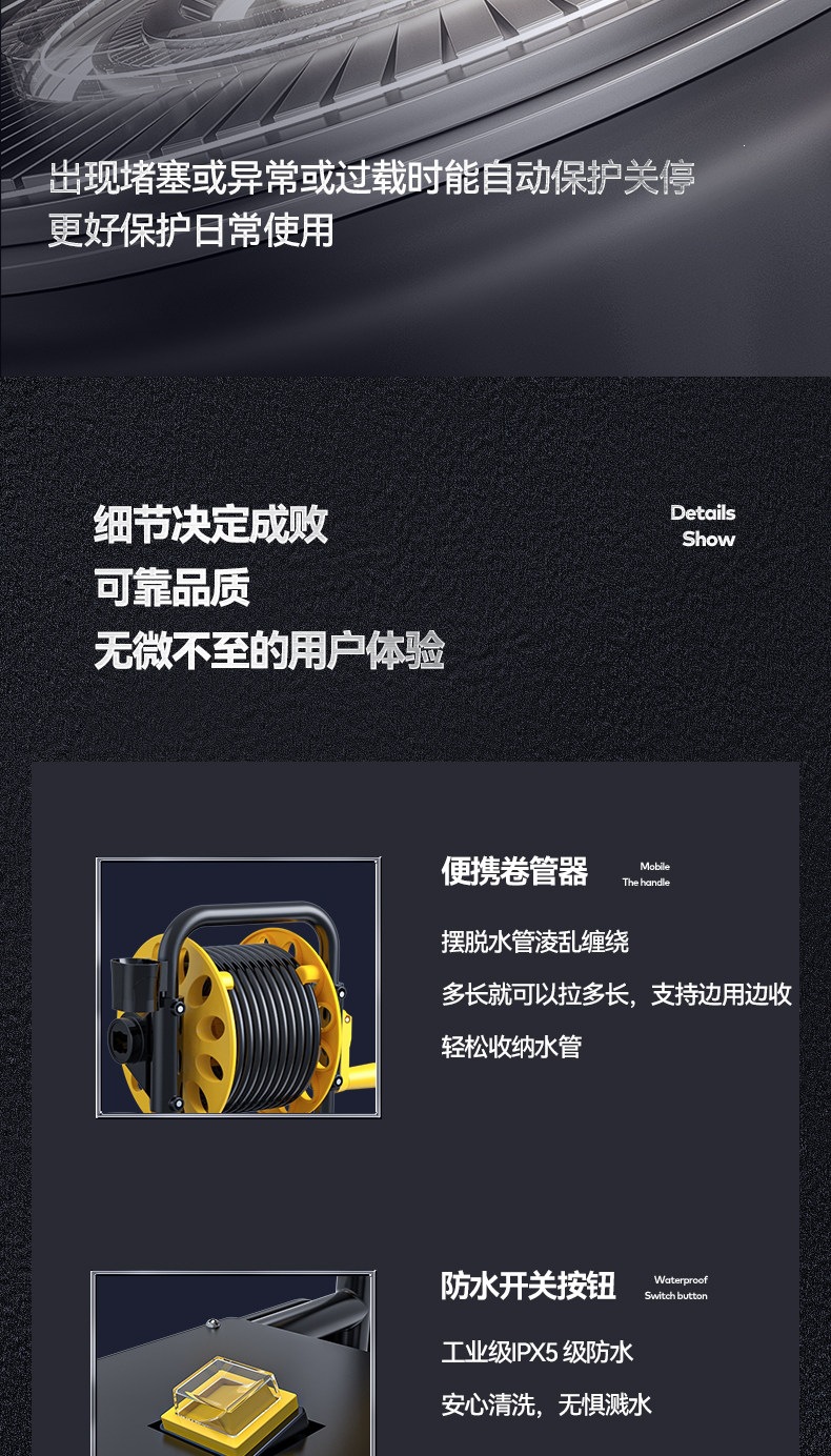 Delixi Car Washing Machine 220V Commercial Car Wash Shop Farm High-Power Ultra-High-Pressure Cleaning Machine Booster Water Gun Pump