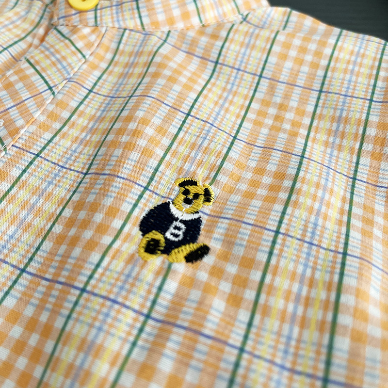 Camisa a cuadros para niños 2025 nuevo estilo bebé niño chaqueta casual estilo occidental primavera y otoño camisa para niños moda de manga larga