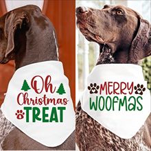 跨境新款圣诞节口水巾三角巾 狗狗节日头巾猫饰品 大号单层猫围巾