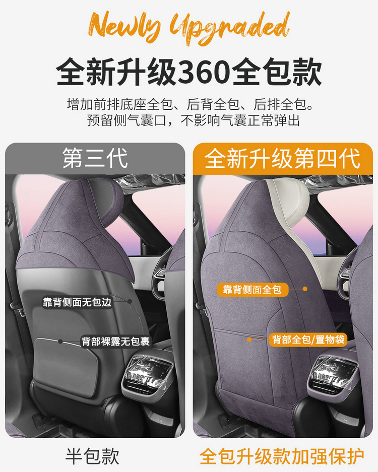 2025 New Model Special Vehicle Zuda Ez60 Rams All-Season Universal Seat Cover and Footrest High-End Full-Cover Seat Cover