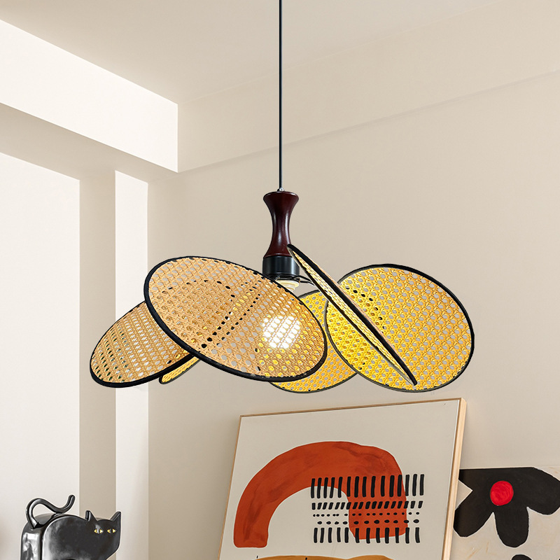 Lámparas japonesas retro de vidano tejido restaurante bar sala de té hotel tienda de hot pot vidano dormitorio Lámparas de viento silencioso