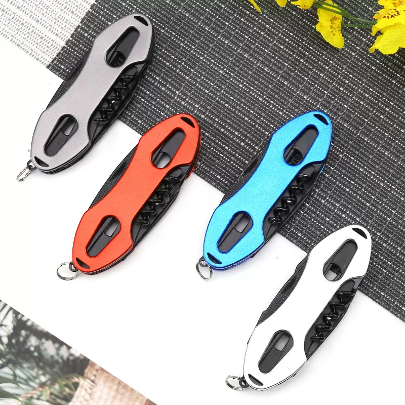 现货户外工具小刀便携五合一可折叠防身拆快递多功能刀钳多用途