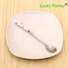 Cute tableware stainless steel, fruit fork, handheld spoon, internet celebrity