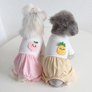 Petstyle 2022春夏装 水果派南瓜裤睡衣 可爱狗宠物衣服猫咪裙子