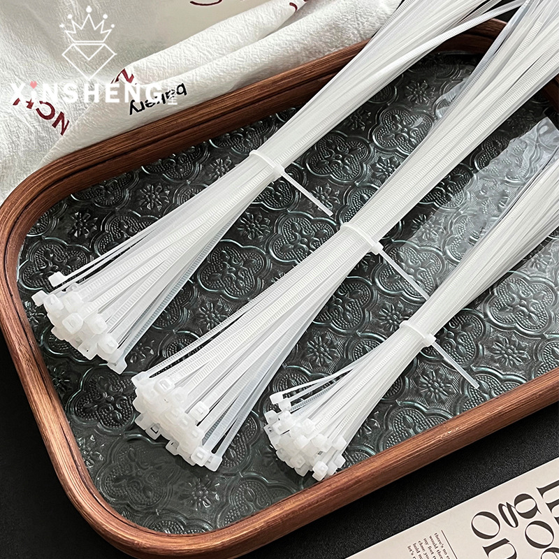 芯苼 500条自锁式尼龙扎带塑料束线捆绑手工制作花束鲜花包装材料