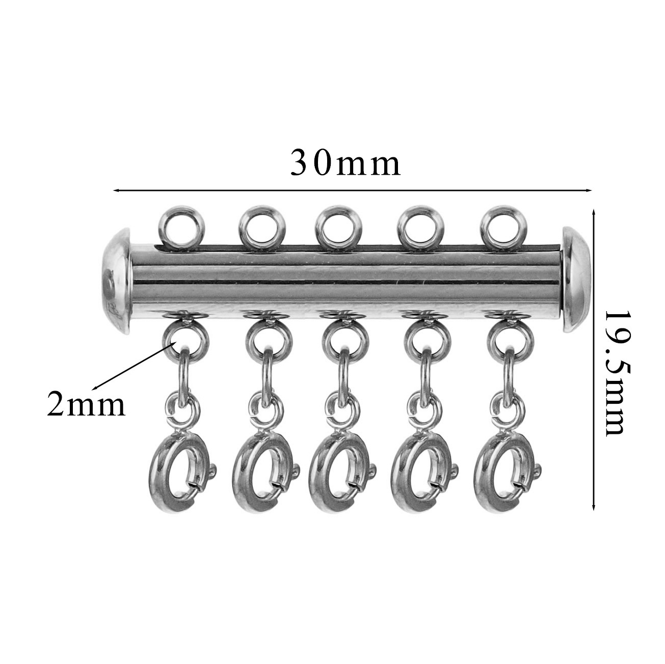 Casual, Simple Style Style 1 Piece 20*19.5MM 304 Stainless Steel Geometric Jewelry Buckle Lobster Clasp Jewelry Accessories