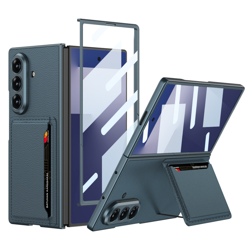 Samsung Z Fold7 携帯電話ケース カードホルダー プレーンレザー ビジネス折りたたみスクリーン 超薄型 Fold 7 保護カバーに適しています。|undefined