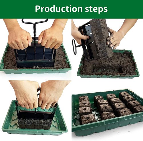 亚马逊热卖手动土块制造器单排1出4土壤阻滞器园林工具花园工具