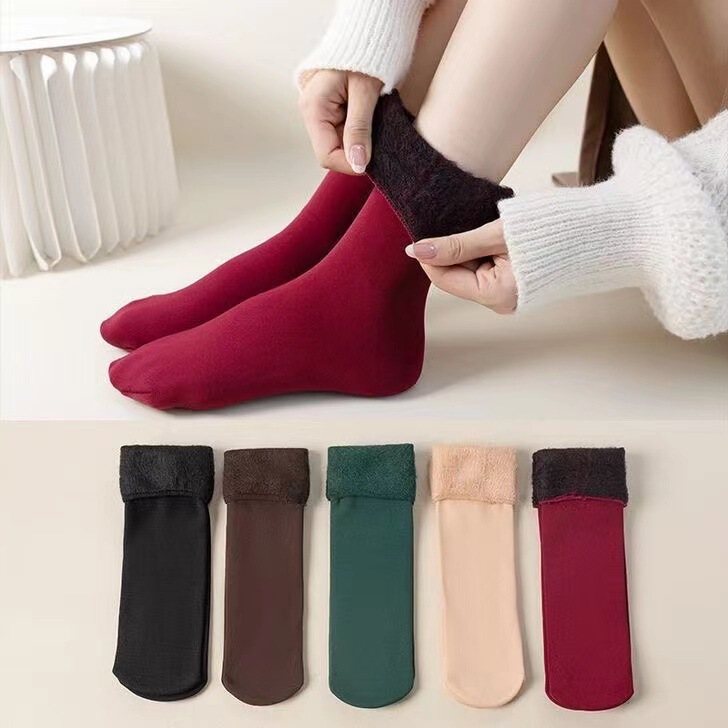 Warm Winter Snow Socks fleece-lined Thickened Woolen Socks for Men and Women Home Couple Socks Mid-tube Socks Autumn and Winter Floor Socks Warm Winter Snow Socks fleece-lined Thickened Woolen Socks for Men and Women Home Couple Socks Mid-tube Socks Autumn and Winter Floor Socks
