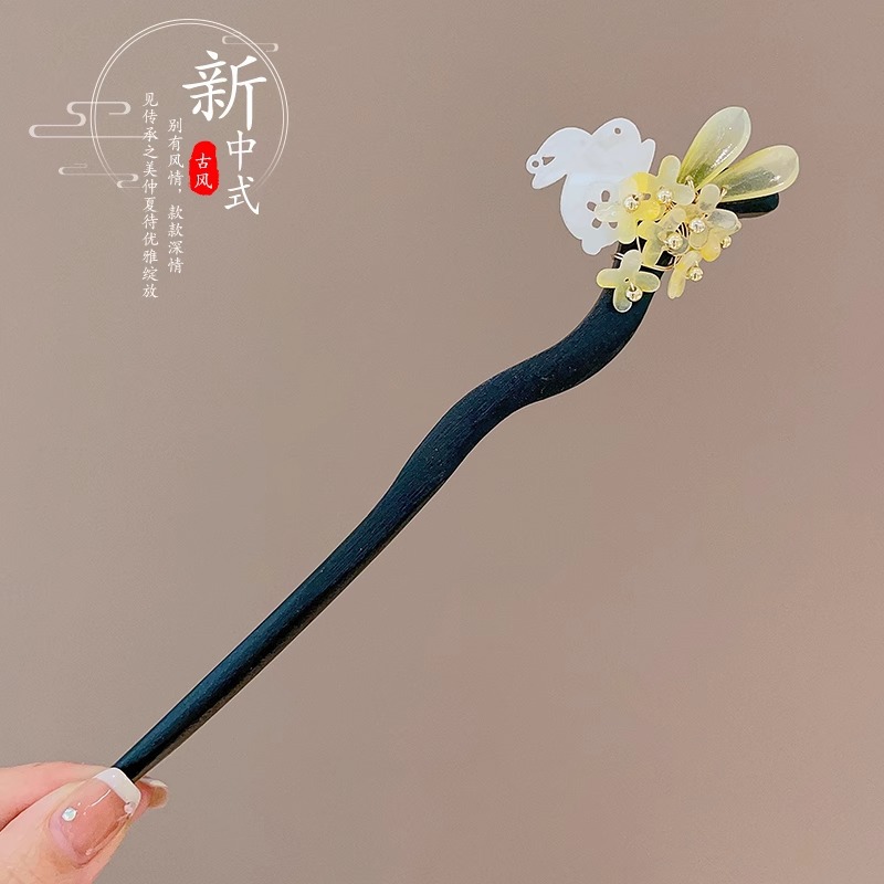 Estilo antiguo borla Flor horquilla de las mujeres nuevo estilo chino de alta calidad accesorios para el cabello Hanfu tocado horquilla paso sacudida updo horquilla para el cabello