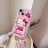 Hello kitty, apple, face blush, iphone14 pro, three dimensional cartoon silica gel phone case, 14promax