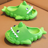 Children's summer slippers for boys, cute shark indoor for bath, slide, suitable for teen