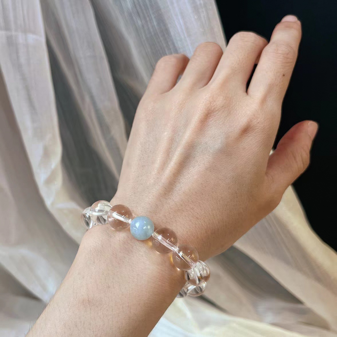 Glass white retro quality organic white crystal