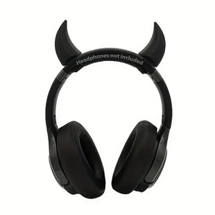3D Printed Spiked Devil Horns for Headphones - Headphone Attachment with Self Fastening - Suitable for Gamers