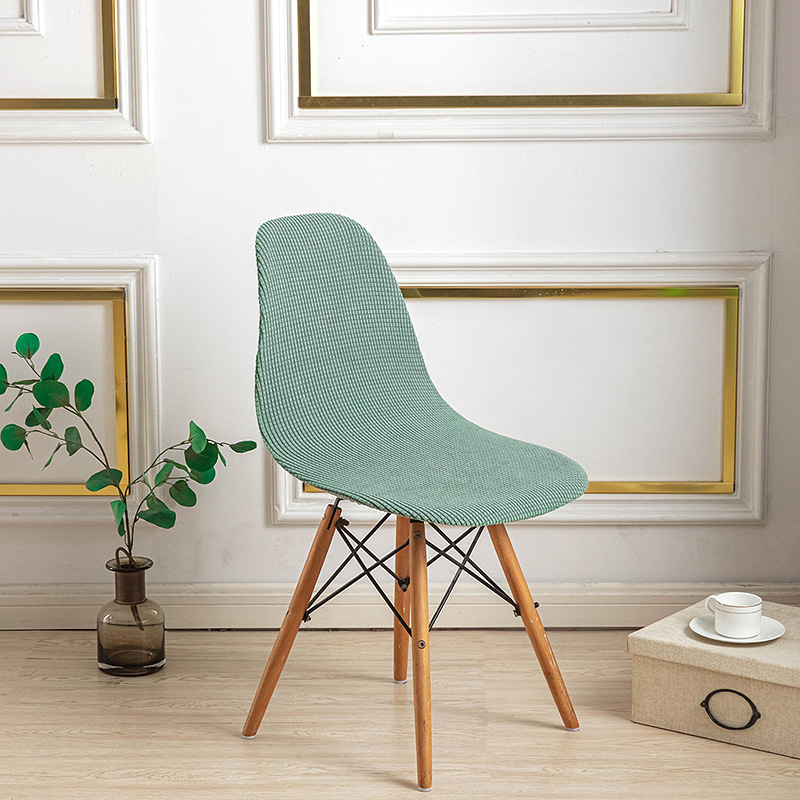 Amazon Kalın Mısır Kadifesi Eames Kabuk Sandalye Kılıfı Toz Geçirmez Aşınmaya Dayanıklı Granül Polar Kavisli Kulüp Sandalye Kılıfı