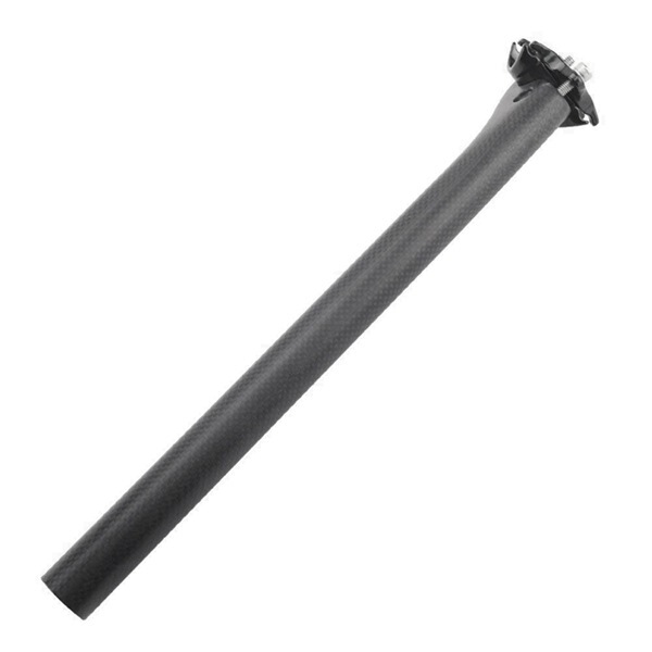 1Pcs Black (Matte) Carbon Fiber No Logo Bicycle Seatpost Road Seat 31.6*400mm