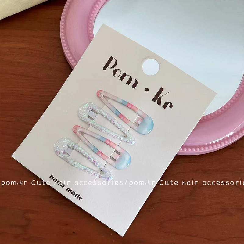 Pinzas BB infantiles con lentejuelas – colores vibrantes, para flequillo/cabello fino