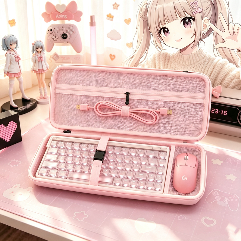 Keyboard storage bag, compatible with the Mace ACE68, ATKRS6 keyboard, and Wooting keyboard and mouse protective case Keyboard storage bag, compatible with the Mace ACE68, ATKRS6 keyboard, and Wooting keyboard and mouse protective case