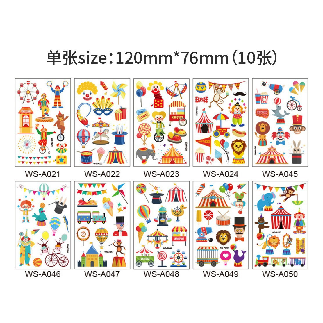 Set de Tatuajes Temporales Infantiles de Papel para Cuerpo image 19