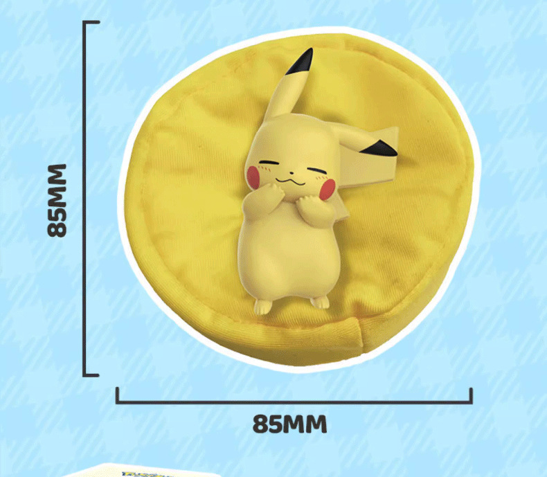 Authentic Pokémon Pikachu Model Leisure Time Series Car Decoration Sleeping Pose Second Generation Figurine for Car
