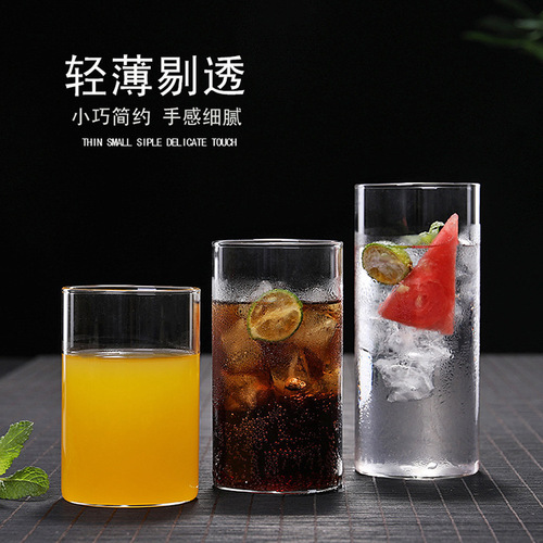 High borosilicate glass simple cup tea cup transparent creative milk cup straight cup tea brewing cup manufacturer