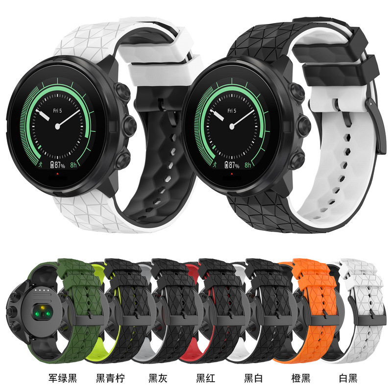 Suunto spartan Sport Soccer Pattern Silicone Strap Suunto 9 Series Suunto 7 Wristband