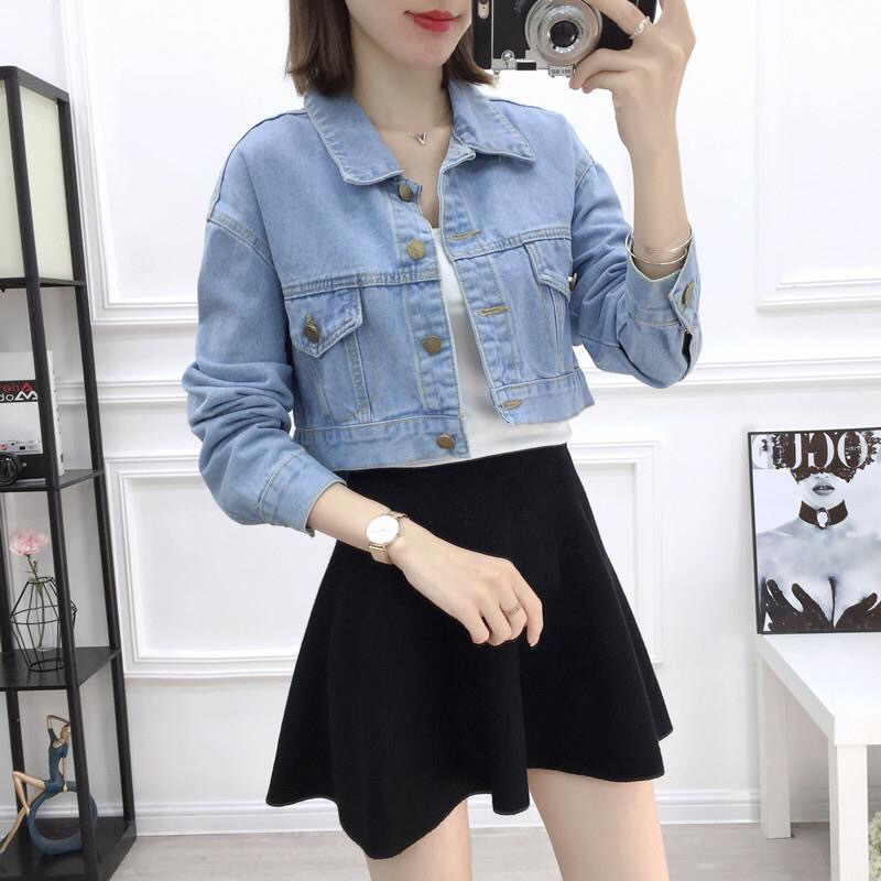 Denim Jacket Women's Spring & Fall 2025 New Short Loose Korean Style Bf Small Jacket Casual Outer Short Denim