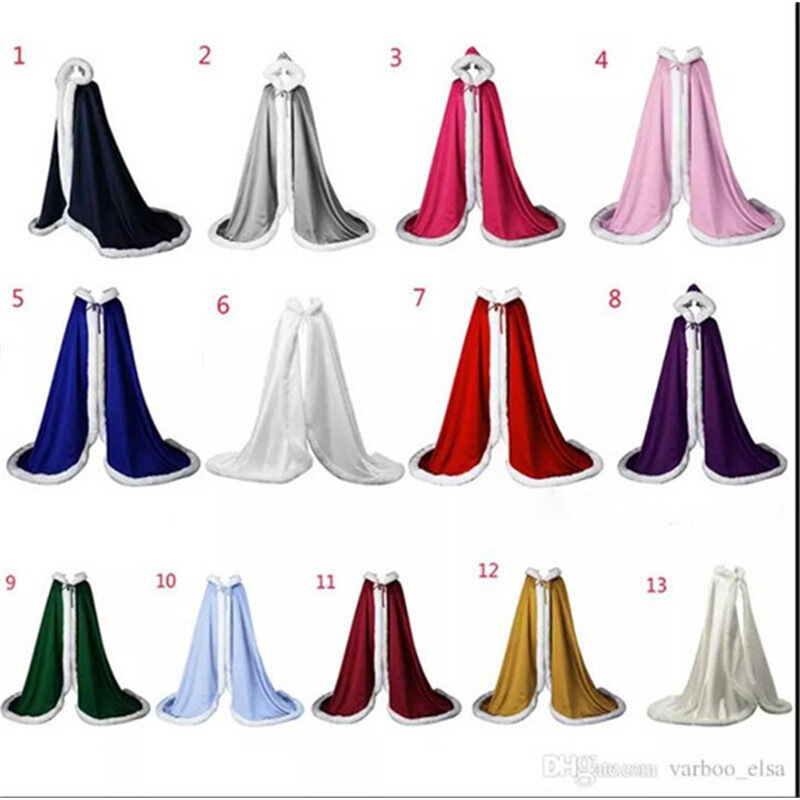 Outdoor Video Shooting Studio Cloak Winter Warm Hooded Cloak European and American Bride Coat Thickened White Bottom