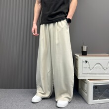 弯刀裤春夏季轻薄款男女宽松百搭简约设计款松弛感休闲长裤阔腿潮