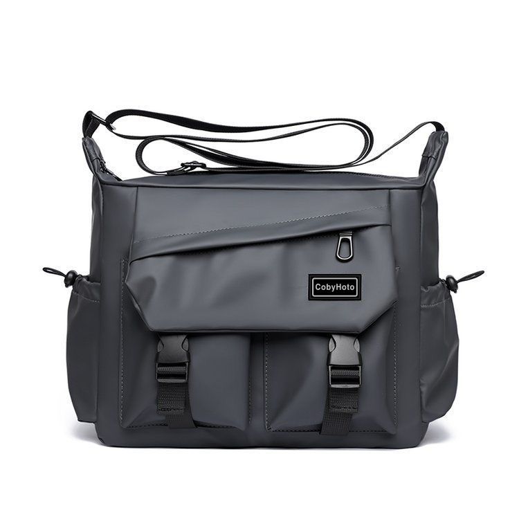 Gray messenger bag