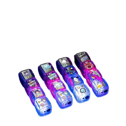 Dice flashing light pink flame Kurome Sanrio transparent lighter inflatable windproof technology sense for men