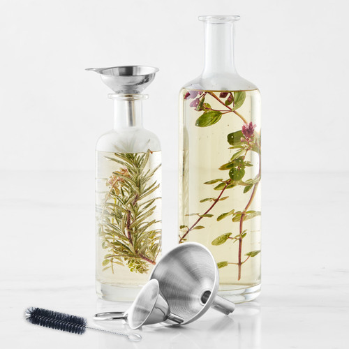 Amazon stainless steel funnel three-piece mini funnel oil filler sauce drainer wine drainer integrated liquid dispenser