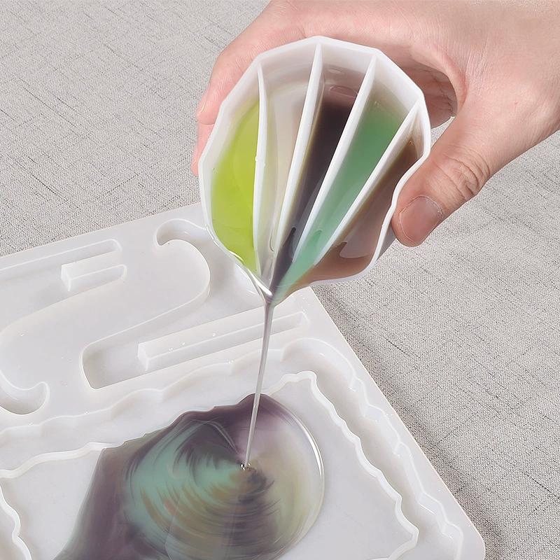 纵博 DIY crystal drop glue 4 styles silicone color mixing cup color matching cup silicone mold source supply