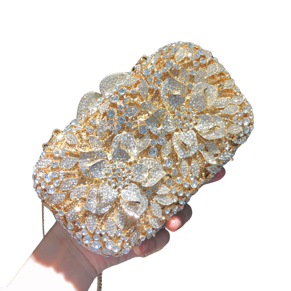 Clutch bag nueva moda transfronteriza bolsas de cena de diamantes flores de diamantes de mano bolsas de mujer bolsas de vestido de noche