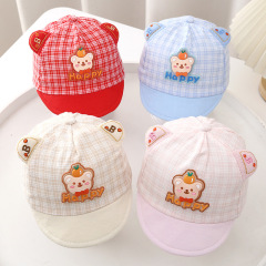 Baby Hat Spring and Autumn Thin Cotton Infants Duck Bill Hat 0-3-6 Months Soft Brim Children Hat Sunshade Korean Version