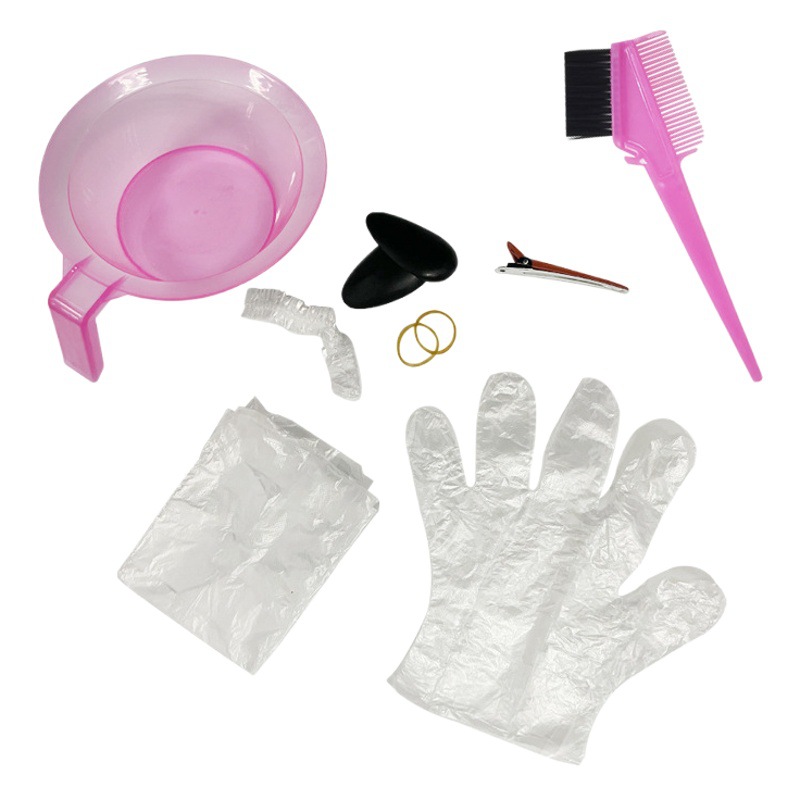 Disposable hair dyeing tools eight-piece set hair salon Barber shop household hair dyeing and hair treatment tools eight-piece set
