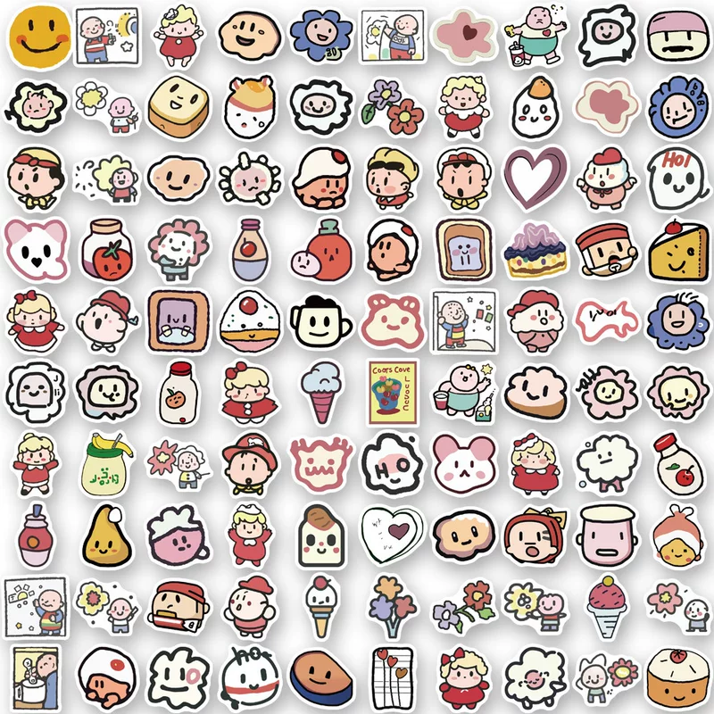 Cartoon cute waterproof sticker, for every day