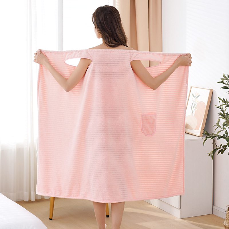 새로운 웨어러블 목욕 타월 목욕 치마 목욕 가운 여성 성인 가정용 흡수성 빠른 건조 랩 어라운드 타월 도매