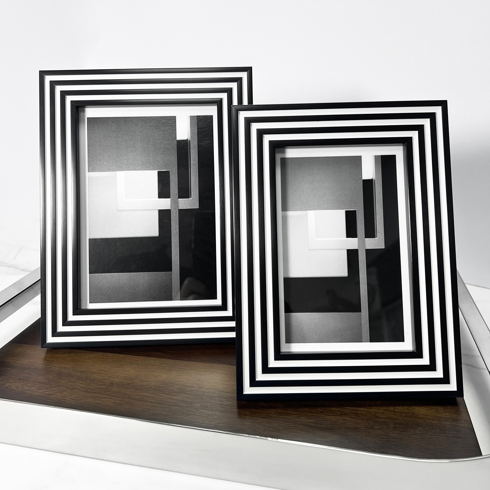 6-inch modern simple light luxury photo frame silver creative bedroom decoration living room study photo frame photo frame decoration photo frame