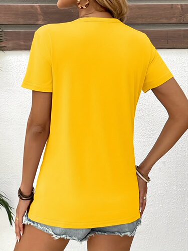 Summer Short-Sleeve T-Shirts for Women's Tops—European and American-Style Solid-Color Short Sleeves
