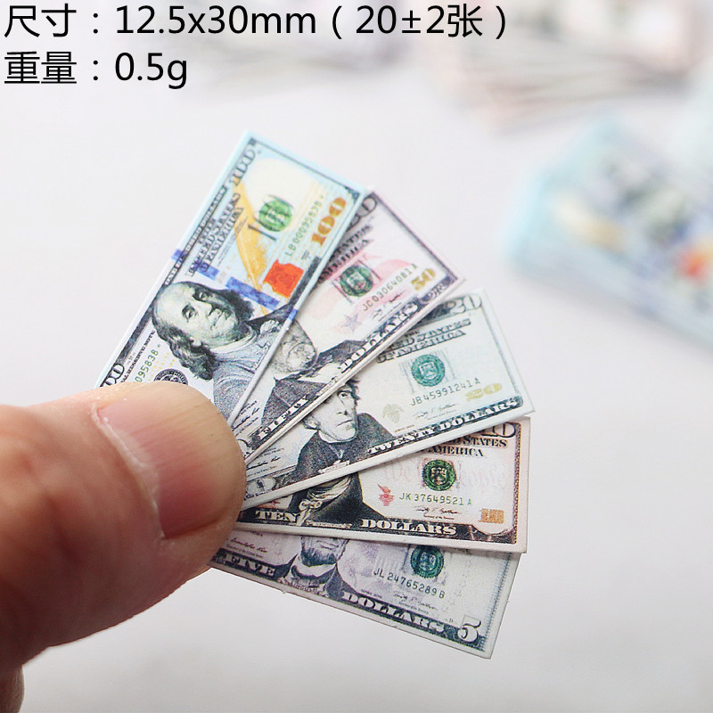 Dollhouseポケットアイテム【ミニチュアミニチュア模造紙幣】BJDアクセサリードールハウス食游び