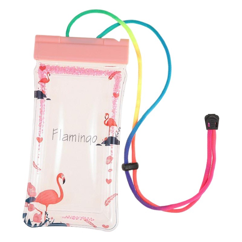 Water Splashing Festival Hot Spring Mobile Phone Waterproof Bag Transparent Swimming Drifting Waterproof Case Cartoon Cute Touch Universal LOGO