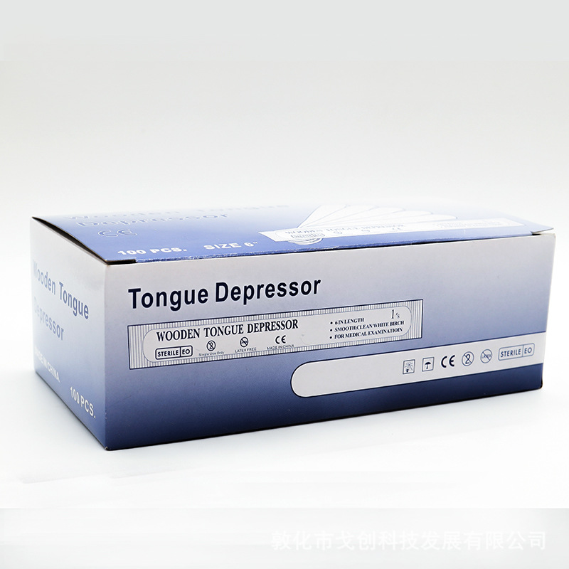 Placa de presión de lengua empaquetada independientemente varilla de cera varilla de agitación varilla de belleza desechable varilla de madera para tatuajes varilla de belleza