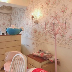 法式无缝全屋小女孩卧室墙纸美式温馨粉色田园小碎花民宿拍摄墙布