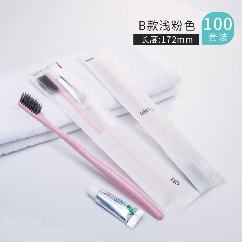 Одноразовая зубная щетка для дома, мягкая, с пастой