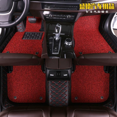 Yingying Car Floor Mats Are Directly Supplied from the Source Manufacturer, One-Piece Drop Shipping, Cross-Border E-Commerce Wholesale and Retail, Foreign Trade Production and Ordering (Modelə uyğun ayaqaltı) - five-seat-car-mat-black-red-line-black-red-double-layer
