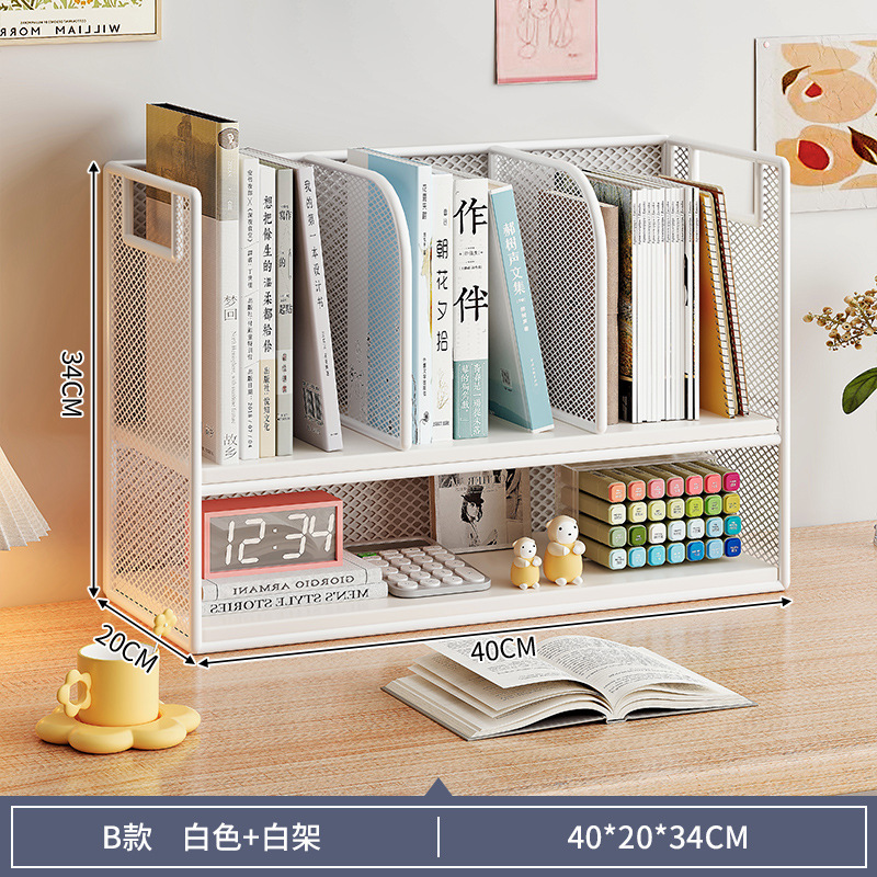 Estante de pie de escritorio Estante de piso pequeño de escritorio Estante de almacenamiento Hogar de varias capas Estante pequeño Estante en capas de acabado de archivos