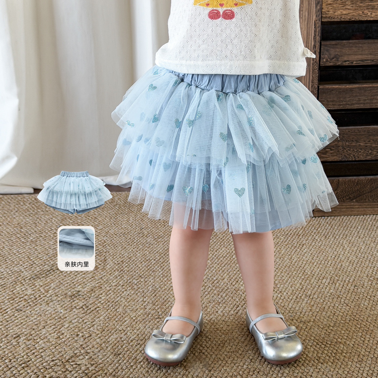 Caña de azúcar de pera ropa infantil niñas falda de mitad de verano delgada 2026 pastel de niños falda de pastel de estilo extranjero pantalón tipo A falda corta de bebé